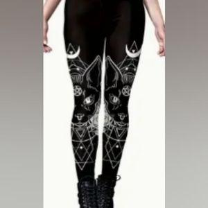 Black cat leggings